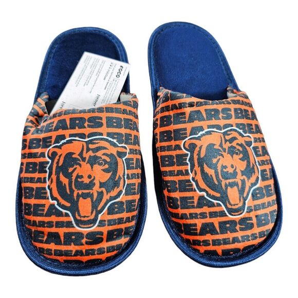 foco Other - Chicago Bears NFL Unisex Kids SZ XL (7-8) Multi-Color Fluffy Slippers by FOCO